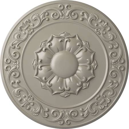 Ekena Millwork Sydney Ceiling Medallion (Fits Canopies up to 5 3/4"), Hand-Painted Pearl White, 27 3/4"OD x 2"P CM27SYPWS
